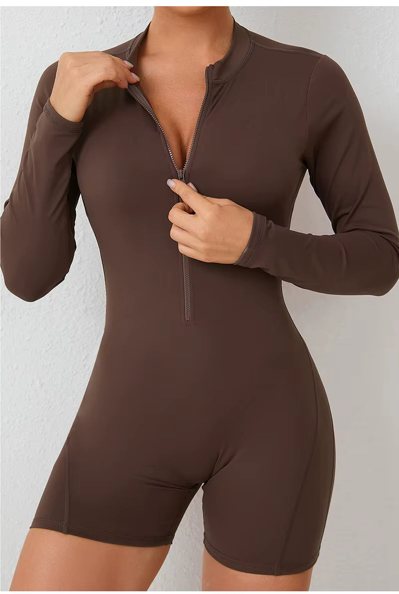 Overall Body Long Brown